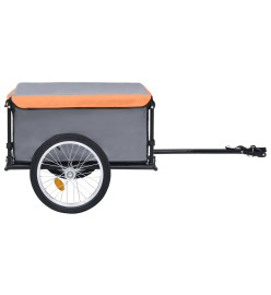 Remorque de bicyclette Gris et orange 65 kg