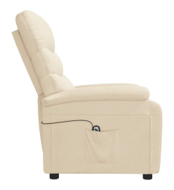 Fauteuil inclinable électrique Crème Tissu