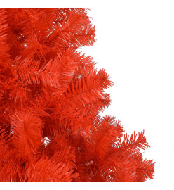 Sapin de Noël artificiel pré-éclairé et support rouge 210cm PVC