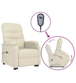 Fauteuil Blanc crème Similicuir