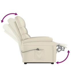 Fauteuil Blanc crème Similicuir