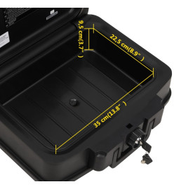 Coffre-fort noir 44x37x16,5 cm polypropylène