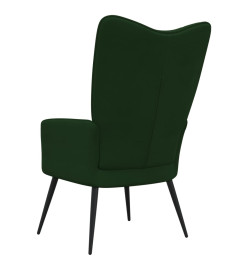 Chaise de relaxation Vert foncé Velours