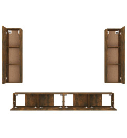 Ensemble de meubles TV 4 pcs Chêne fumé Bois d'ingénierie