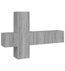 Ensemble de meubles TV 3 pcs Sonoma gris Bois d'ingénierie