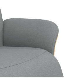 Fauteuil inclinable avec repose-pieds gris clair tissu