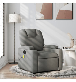 Fauteuil de massage inclinable Gris foncé Tissu