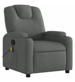 Fauteuil de massage inclinable Gris foncé Tissu