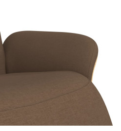 Fauteuil inclinable avec repose-pieds marron tissu