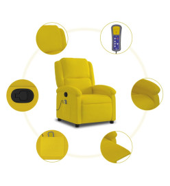 Fauteuil de massage inclinable jaune velours