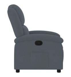 Fauteuil inclinable Gris foncé Velours