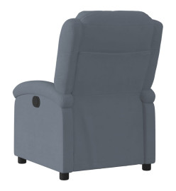 Fauteuil inclinable Gris foncé Velours