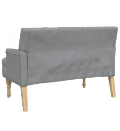 Banc avec coussins gris clair 113x64,5x75,5 cm tissu