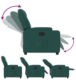 Fauteuil inclinable Vert foncé Tissu