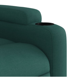 Fauteuil inclinable Vert foncé Tissu