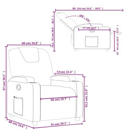 Fauteuil inclinable Vert foncé Tissu