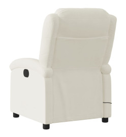 Fauteuil de massage inclinable crème velours