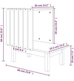 Maison pour chat Marron miel 60x36x60 cm Bois de pin massif