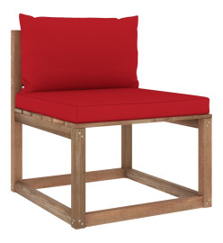 Salon palette de jardin 6 pcs et coussins Bois de pin imprégné