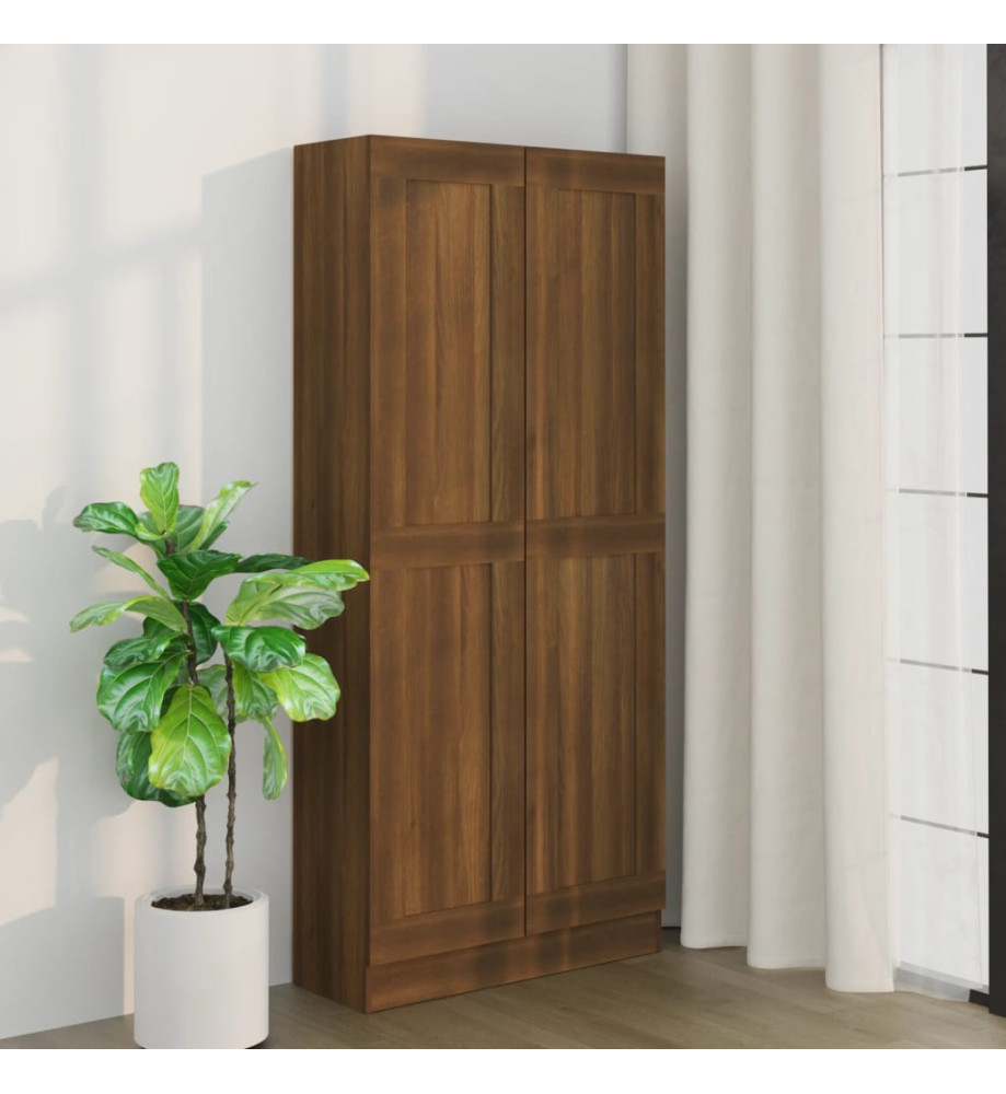 Armoire à livres Chêne marron 82,5x30,5x185,5cm Bois ingénierie