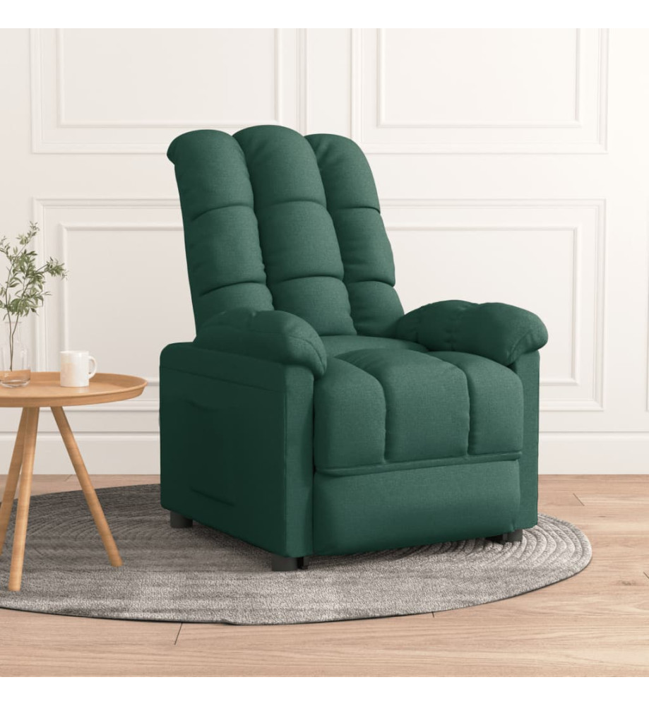 Fauteuil inclinable Vert foncé Tissu