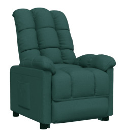 Fauteuil inclinable Vert foncé Tissu