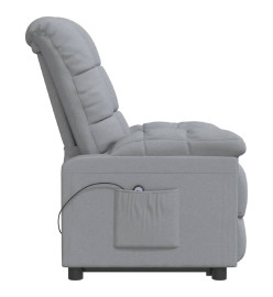 Fauteuil inclinable électrique Gris clair Tissu