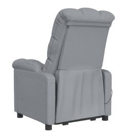 Fauteuil inclinable électrique Gris clair Tissu