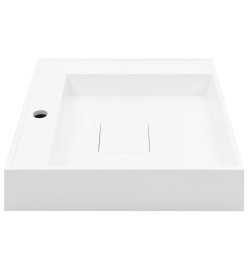 Lavabo 50x50x12,3 cm Fonte minérale/marbre Blanc