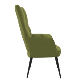 Chaise de relaxation Vert clair Velours