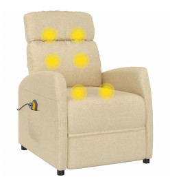 Fauteuil de massage Crème Tissu