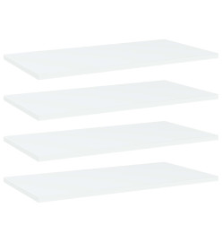 Panneaux de bibliothèque 4 pcs Blanc 60x30x1,5 cm Aggloméré