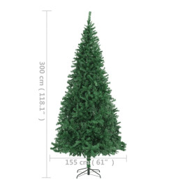 Arbre de Noël artificiel pré-éclairé 300 cm vert