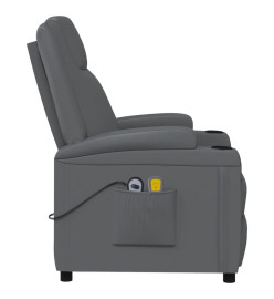 Fauteuil de massage électrique Anthracite Similicuir