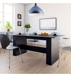 Table de salle à manger Noir 180 x 90 x 76 cm Aggloméré