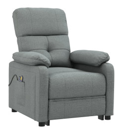 Fauteuil de massage inclinable Gris foncé Tissu