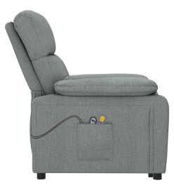 Fauteuil de massage inclinable Gris foncé Tissu