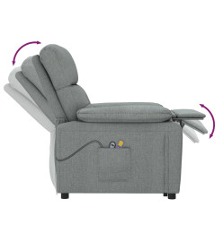 Fauteuil de massage inclinable Gris foncé Tissu