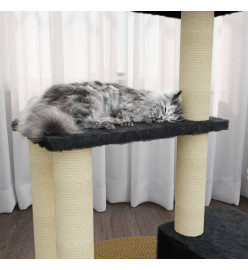 Arbre à chat avec griffoirs en sisal Gris foncé 71 cm