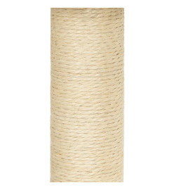 Arbre à chat avec griffoirs en sisal Gris foncé 71 cm