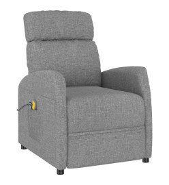 Fauteuil de massage inclinable Gris clair Tissu