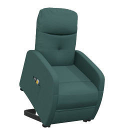 Fauteuil de massage Vert foncé Tissu