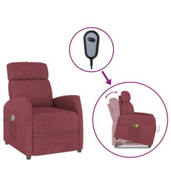 Fauteuil de massage Rouge bordeaux Tissu