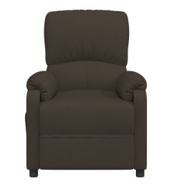 Fauteuil de massage Marron foncé Tissu