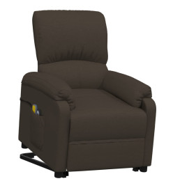 Fauteuil de massage Marron foncé Tissu