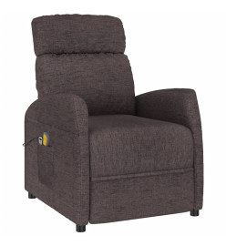 Fauteuil de massage Marron foncé Tissu