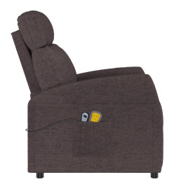 Fauteuil de massage Marron foncé Tissu