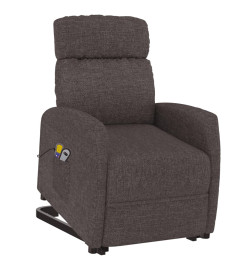 Fauteuil de massage Marron foncé Tissu