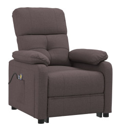 Fauteuil de massage Marron foncé Tissu