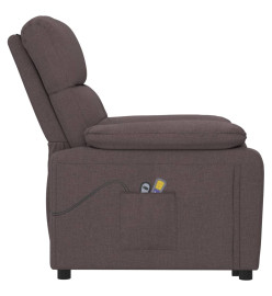 Fauteuil de massage Marron foncé Tissu